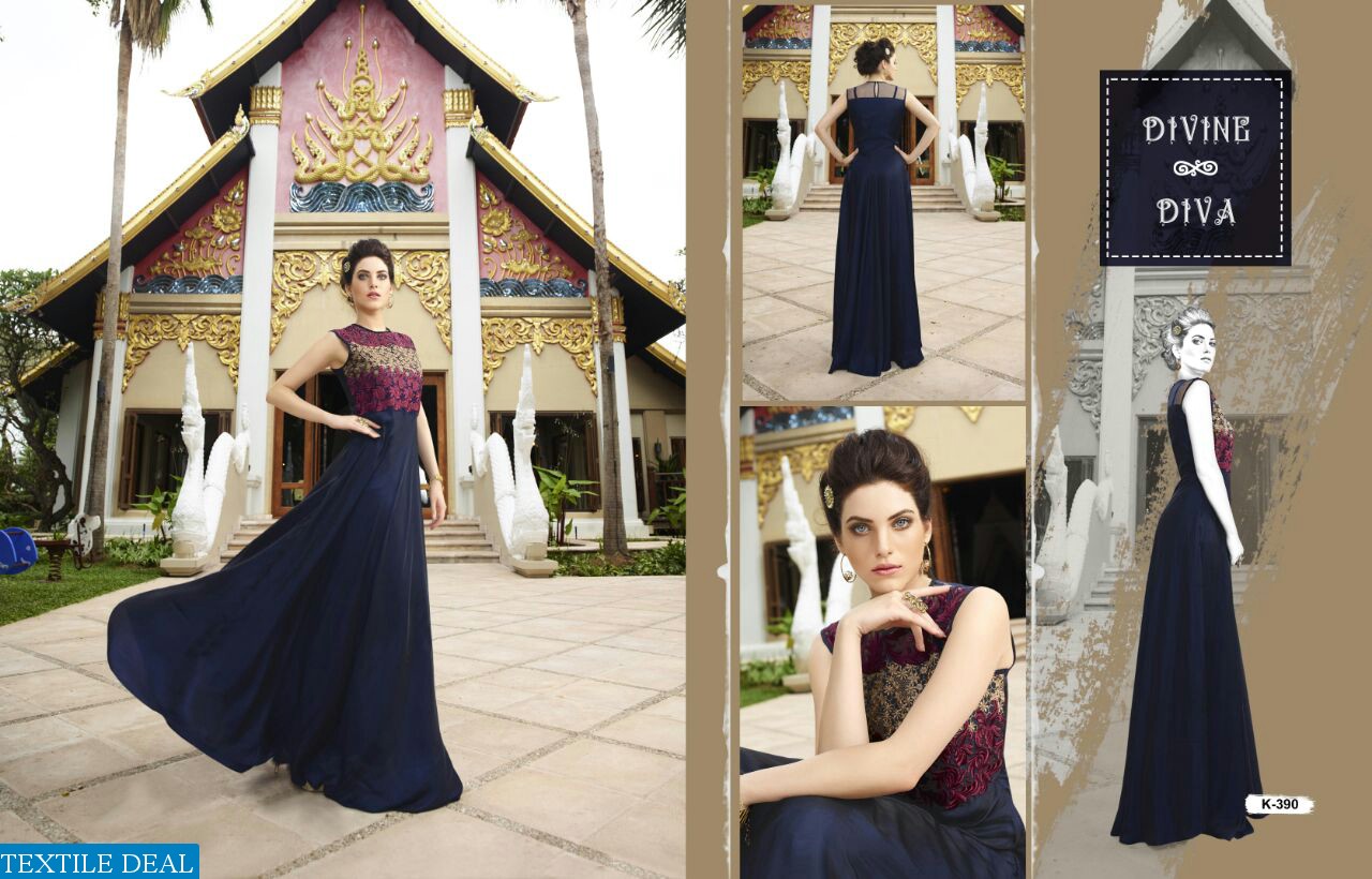 Eternal aashi hits Embroidered Art silk Ready made Gowns